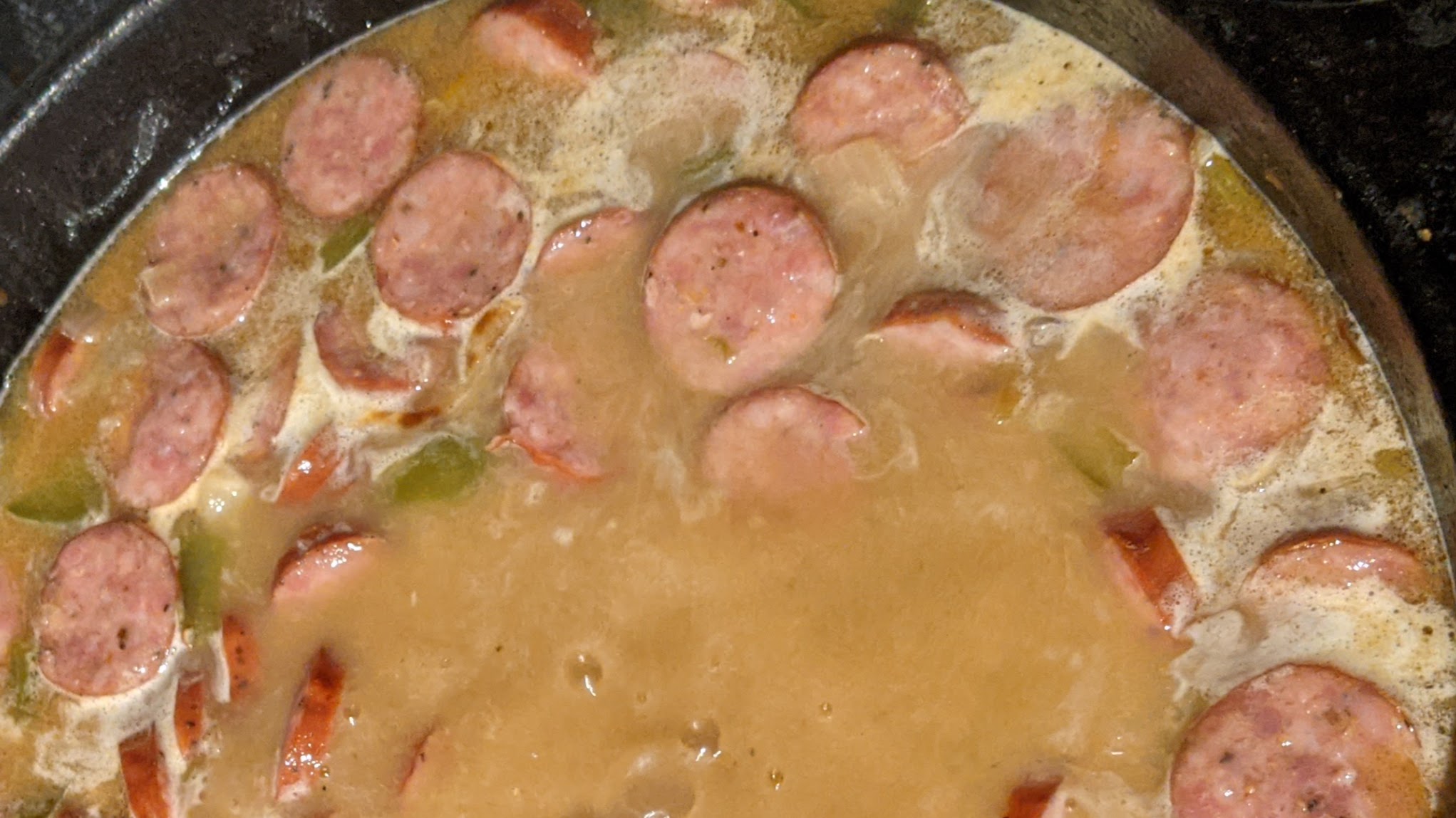 a pot of gumbo